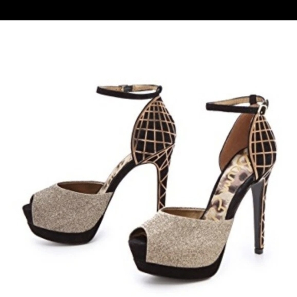 Sam Edelman, Paulette Gold Pumps, Size 8.5